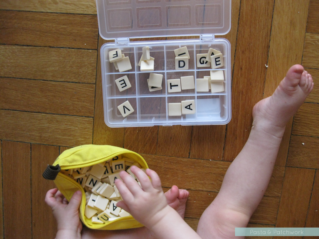 8 Cheap & (almost) No-Prep Toddler Activities - 12 to 18 months | Sorting (note: do not let your toddler play with small toys unsupervised) 